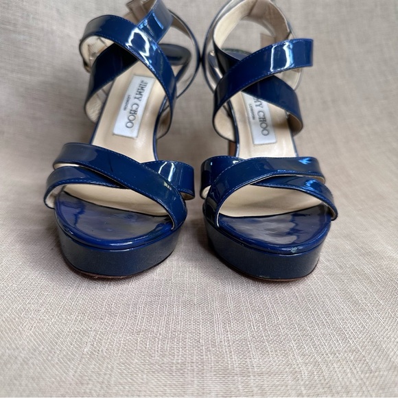 Jimmy Choo Vamp Stilettos Blue - Picture 3 of 12